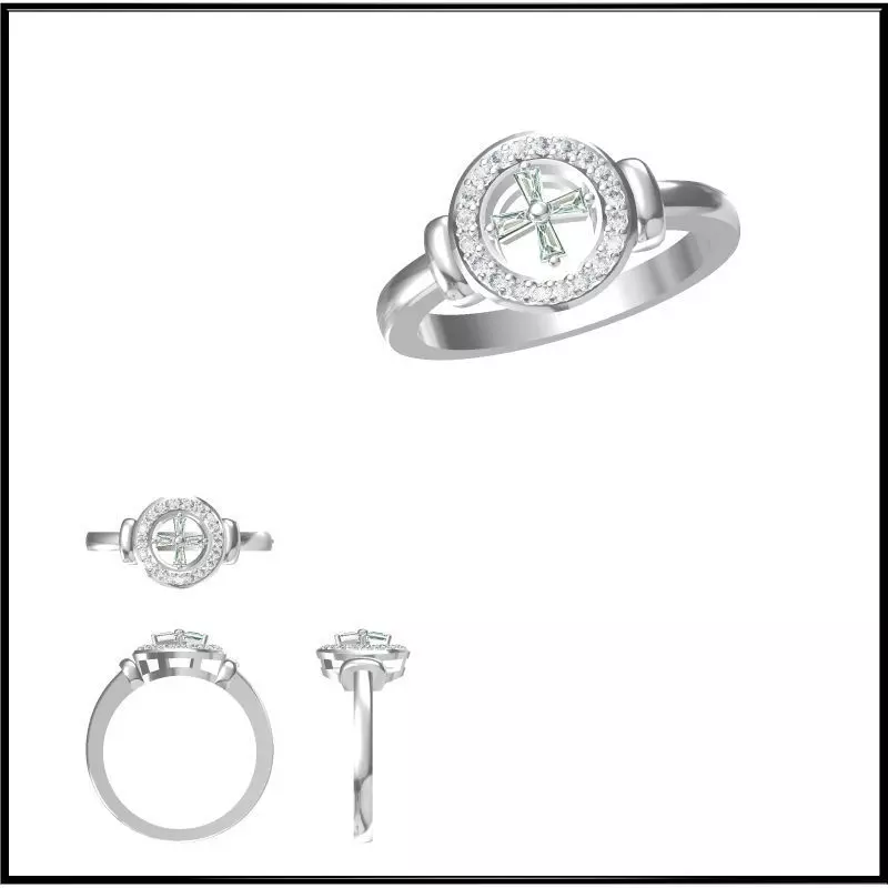 JCD Format Diamond engagement rings jewellery cad design 3D print model