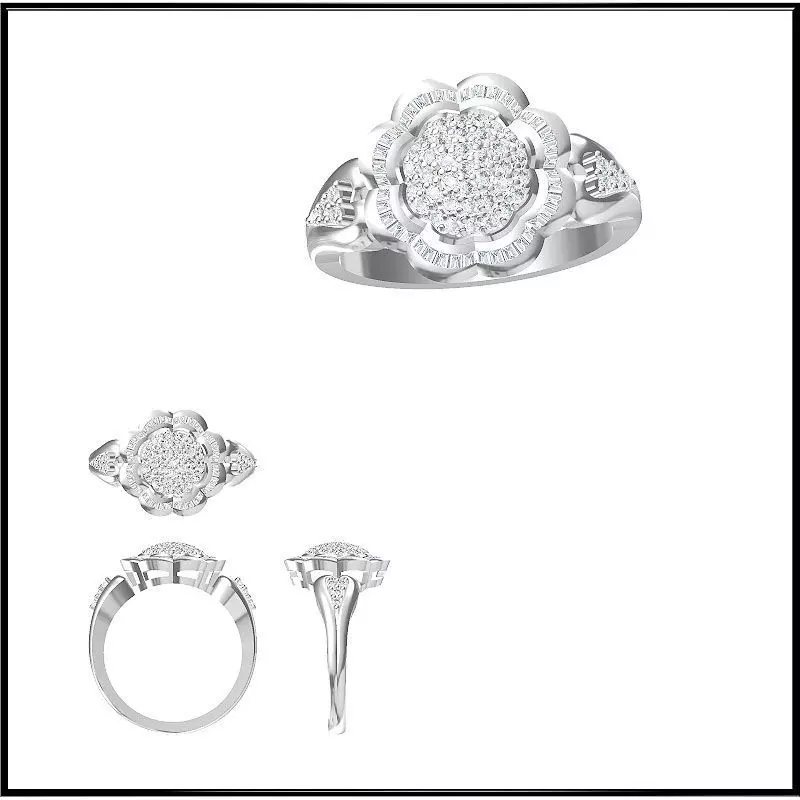 JCD Format Diamond engagement rings cad cam jewelry 3D model 3D ...