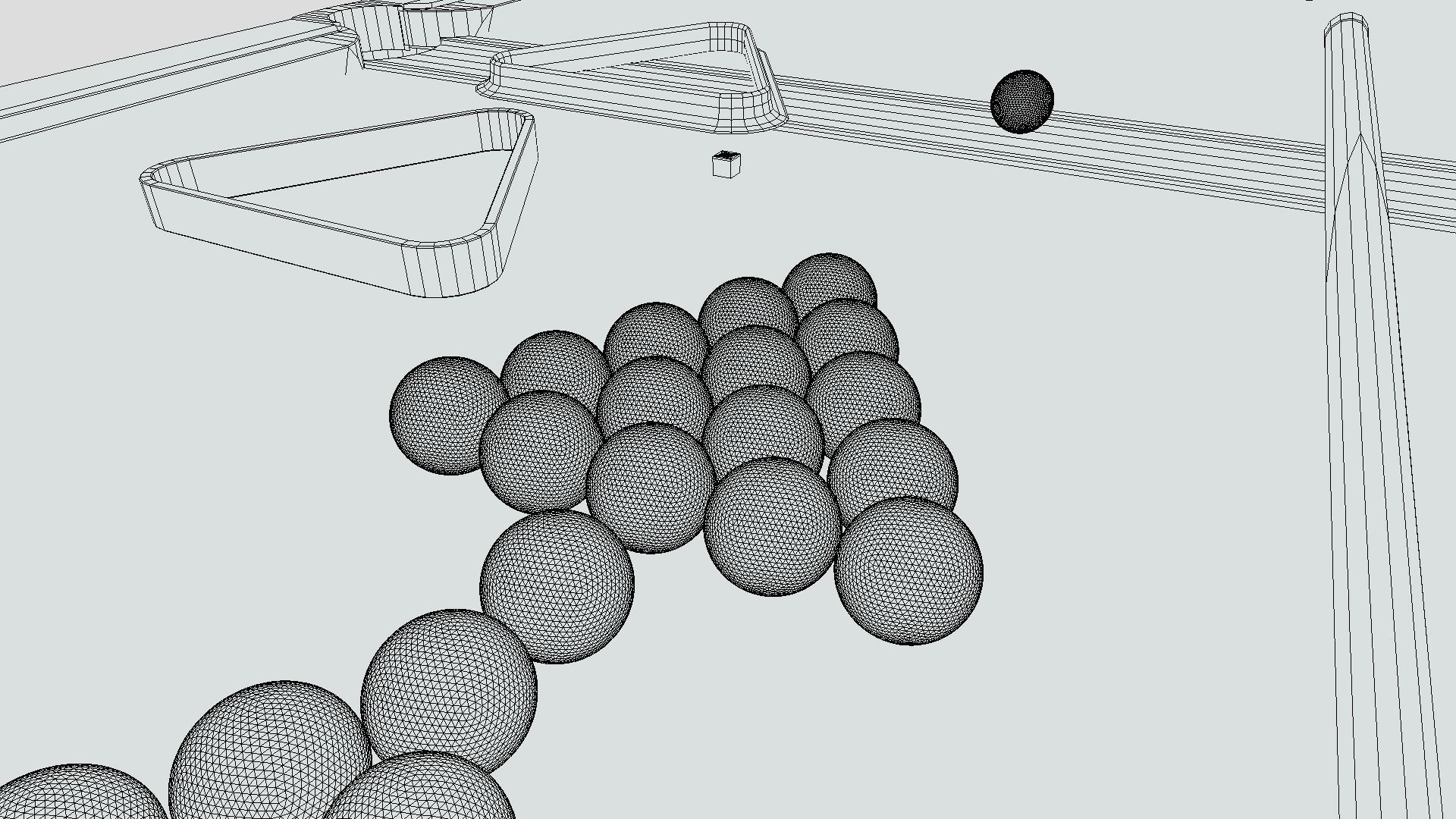 snooker table Low-poly 3D model_11