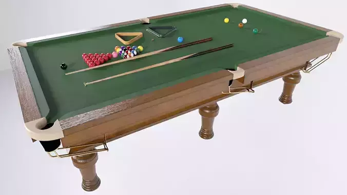 snooker table Low-poly 3D model