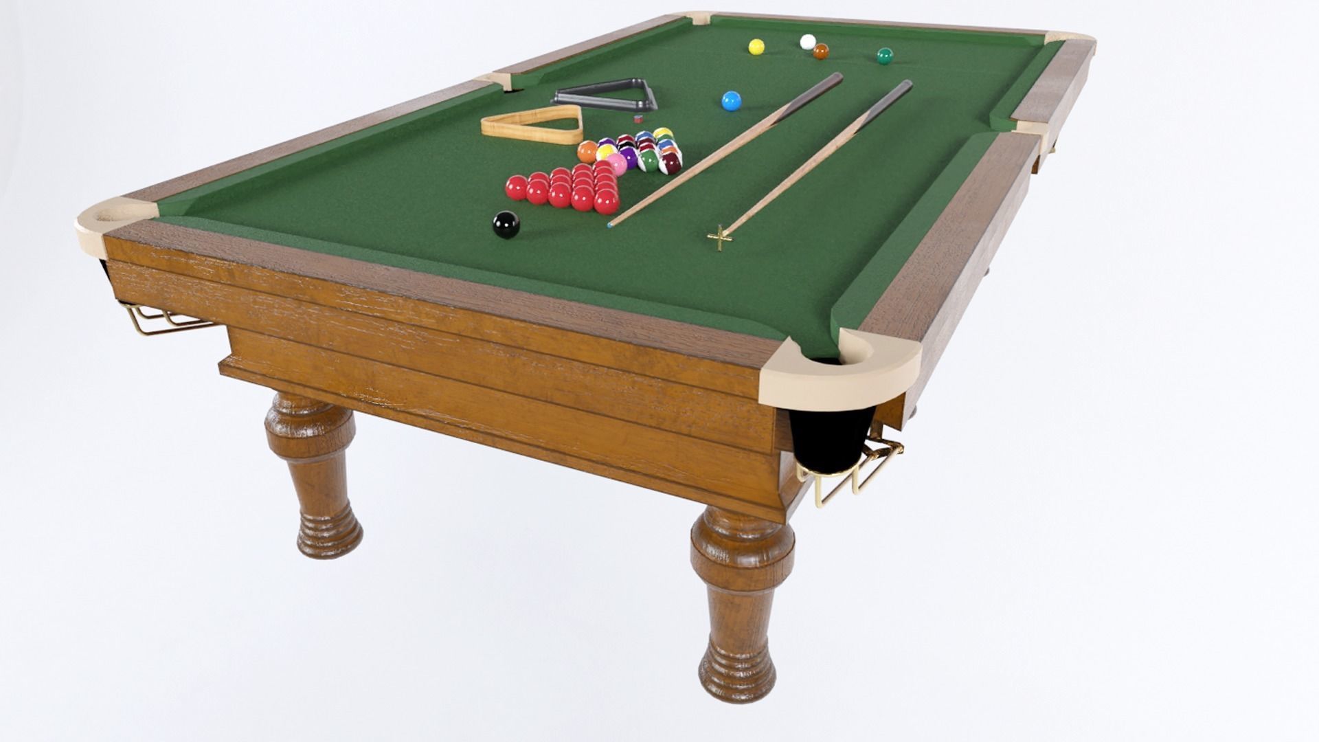 snooker table Low-poly 3D model_1