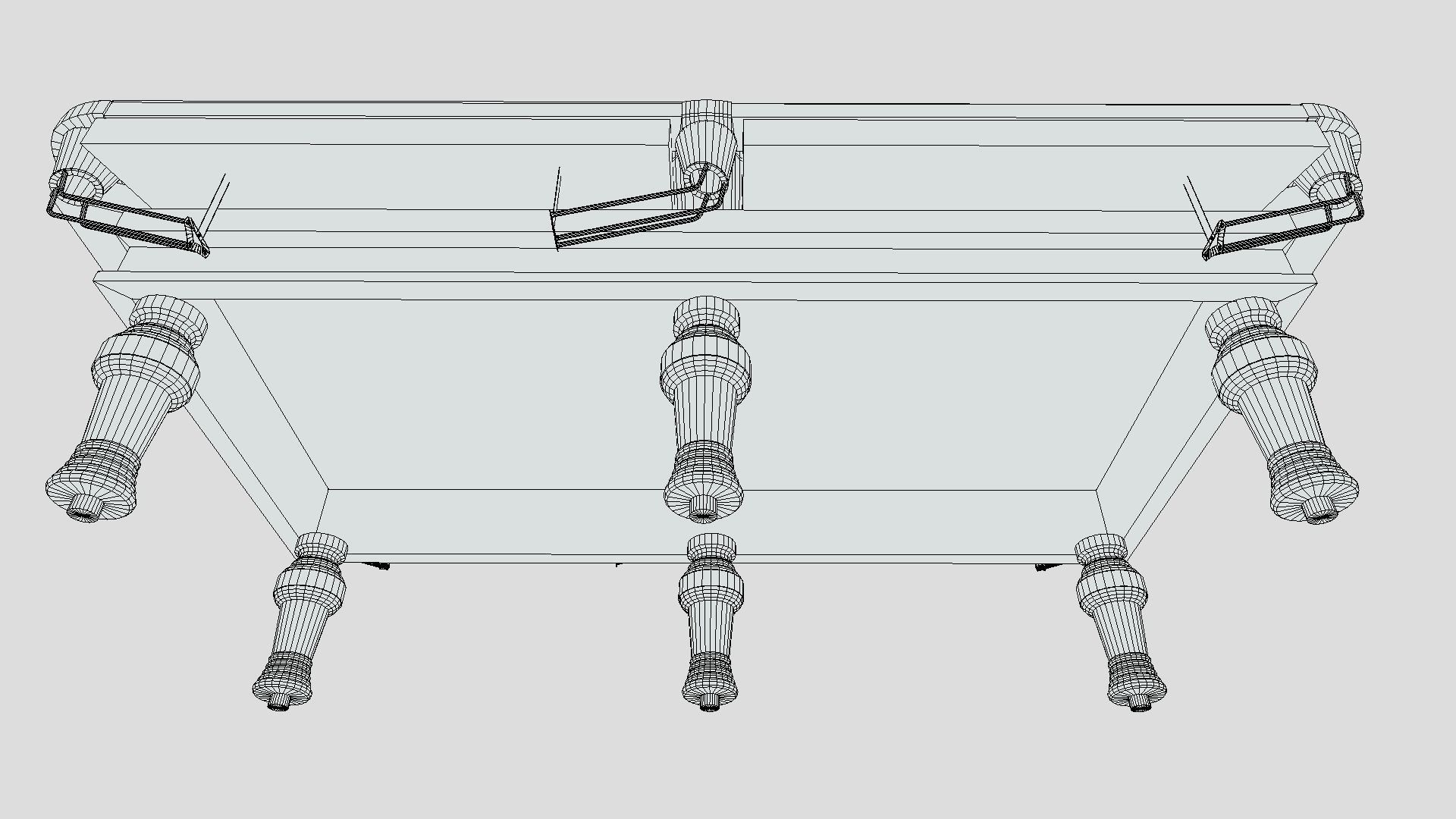 snooker table Low-poly 3D model_10