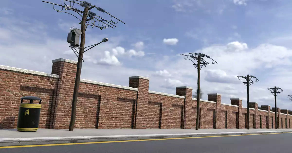 telegraph pole Low-poly 3D model_5