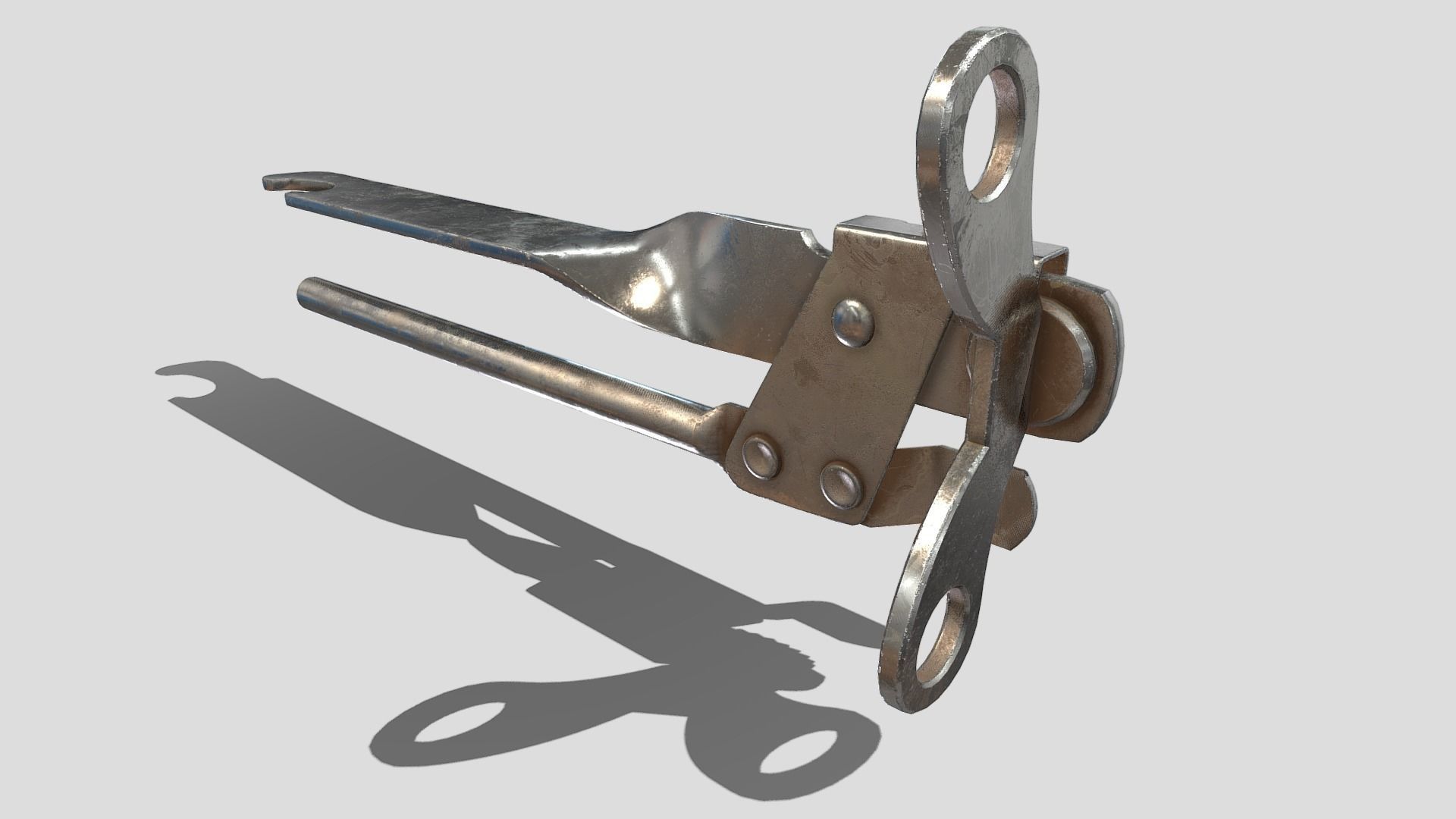 tin opener Low-poly 3D model_1