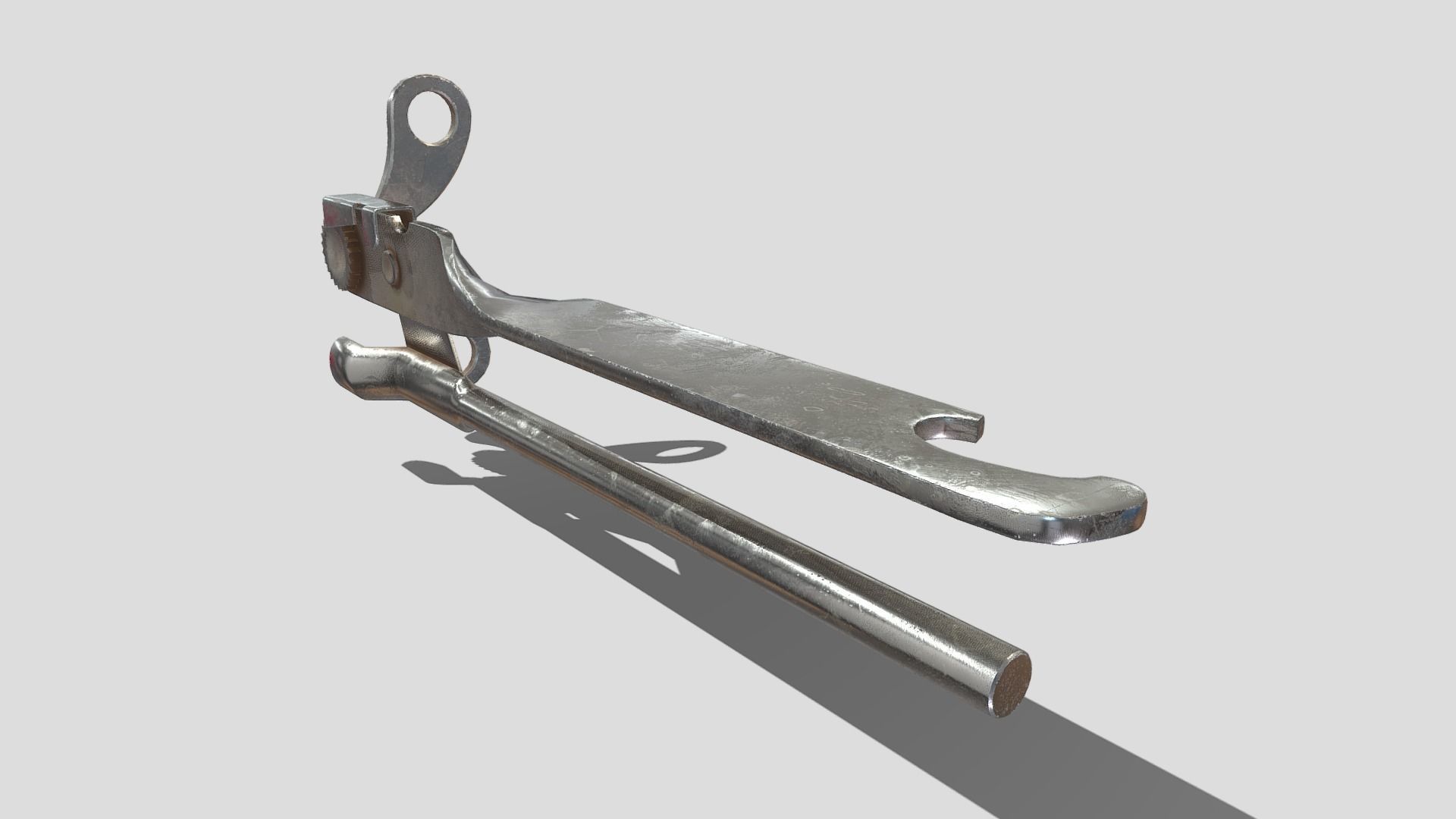 tin opener Low-poly 3D model_2