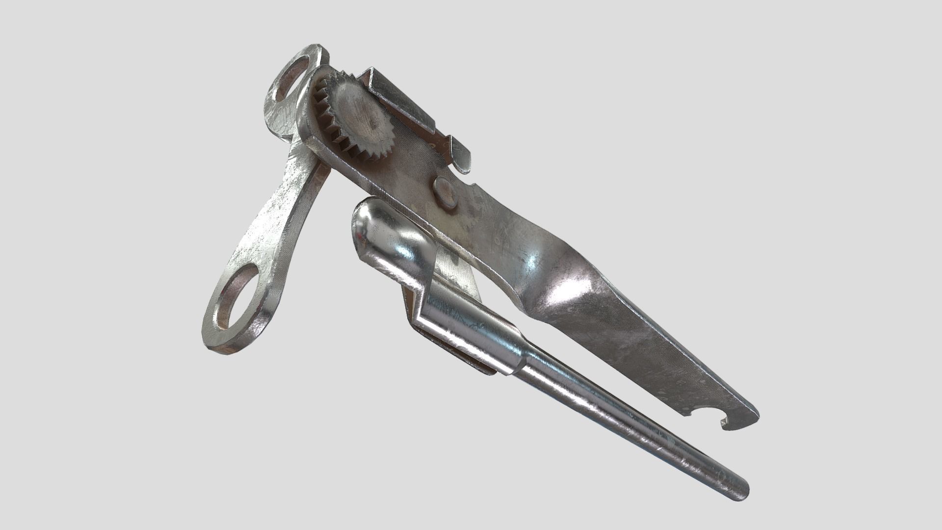tin opener Low-poly 3D model_3