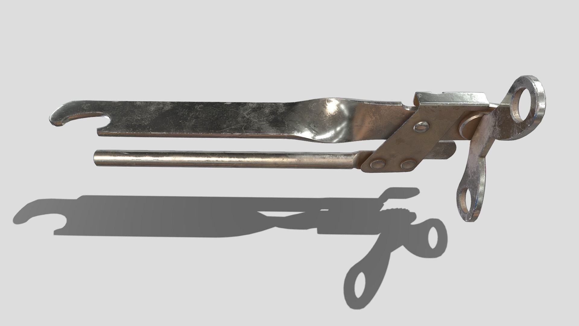 tin opener Low-poly 3D model_4