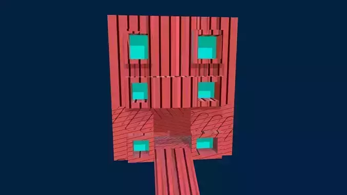 3d Model building Game Scene