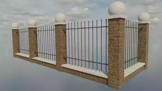 modular wall Low-poly 3D model