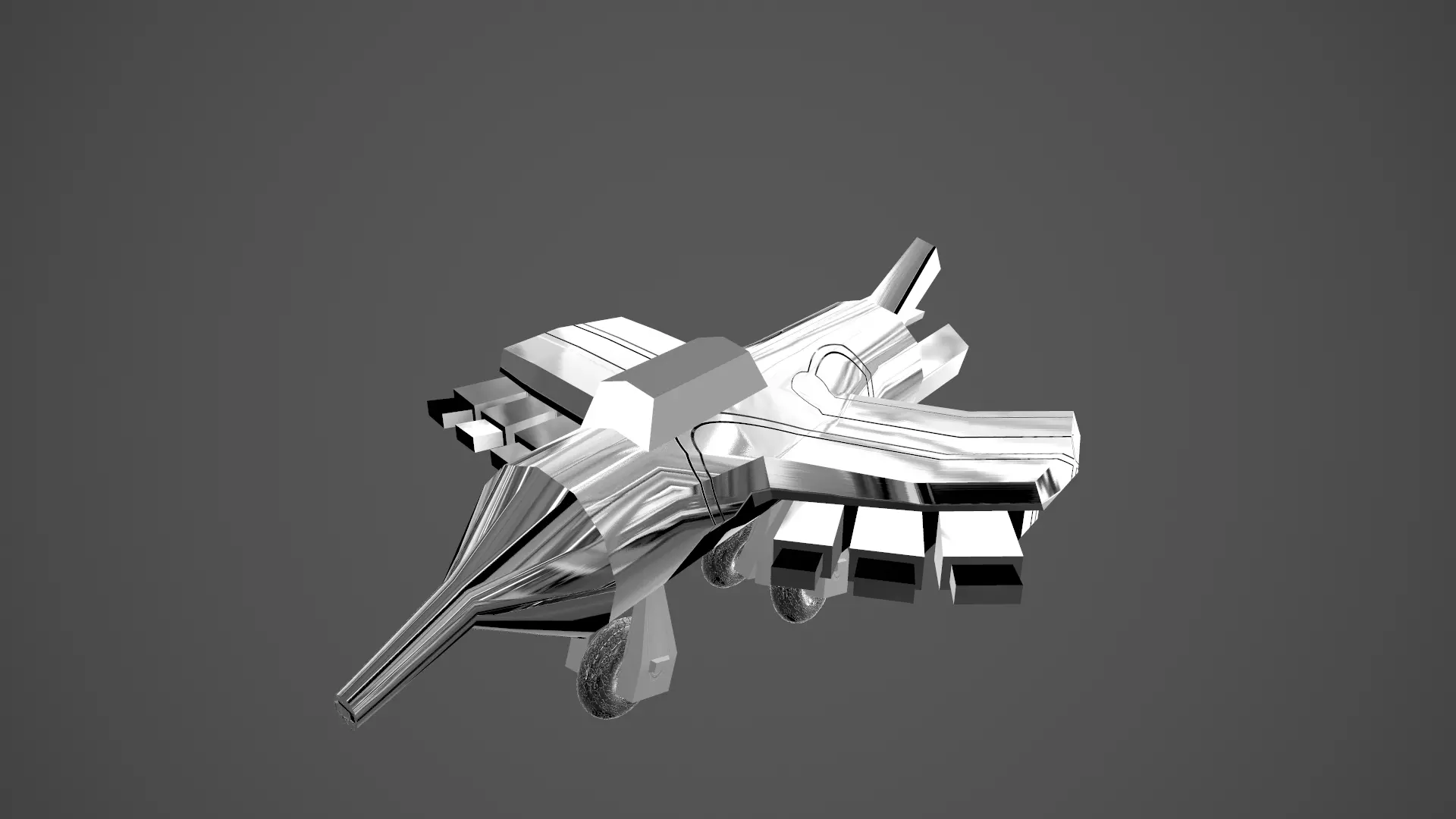 3d Model Jet fighter Low-Poly Low-poly 3D model