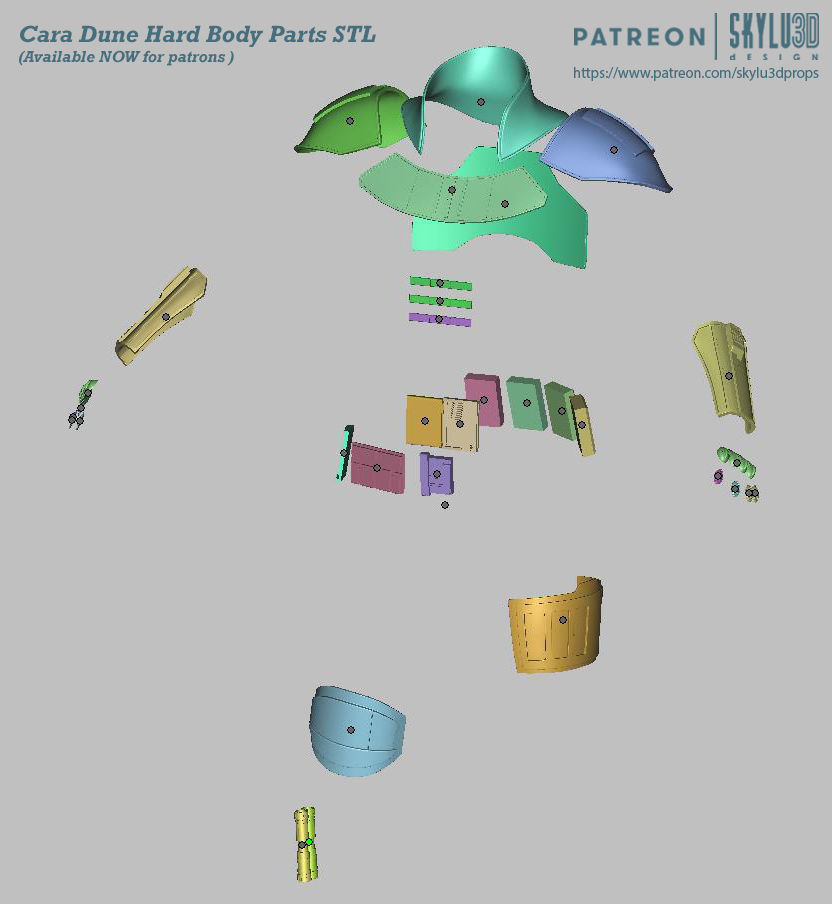 Cara Dune Body Hard Armor Print ready STL 3D print model_2