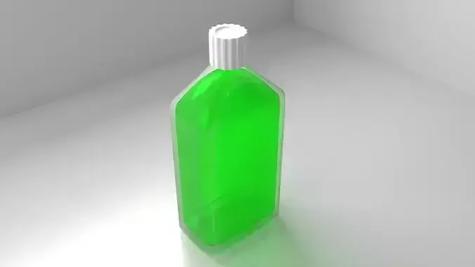 Medicine Bottle with Liquid