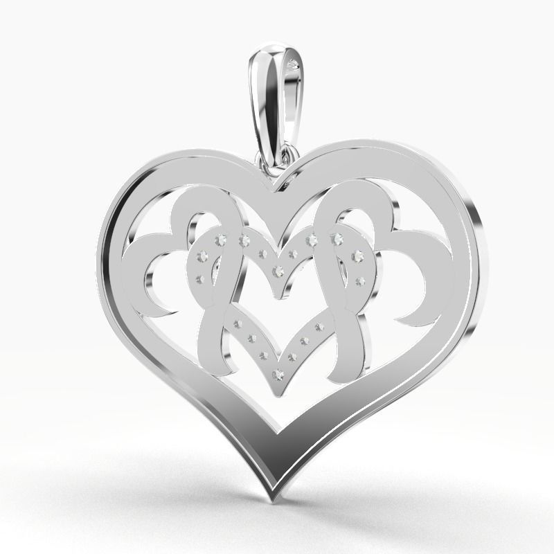 HEART DIAMOND PENDANT 3D print model_5