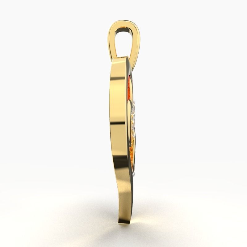 HEART DIAMOND PENDANT 3D print model_4