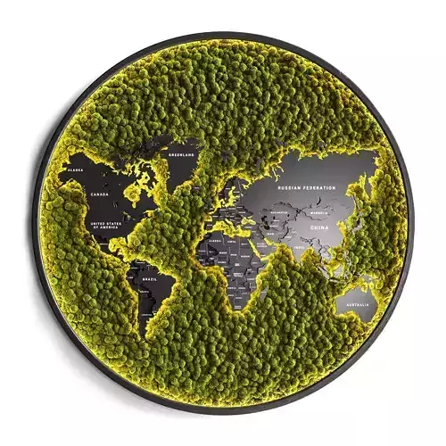 Vertical garden world map