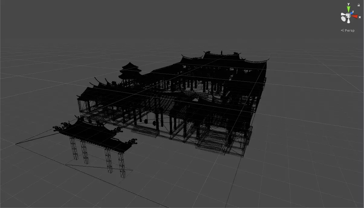 Temple chinese 3D model_0