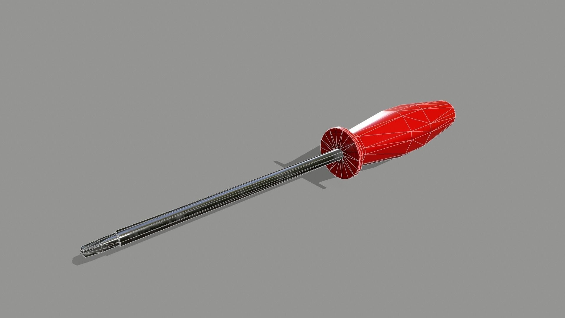 screwdriver Low-poly 3D model_6
