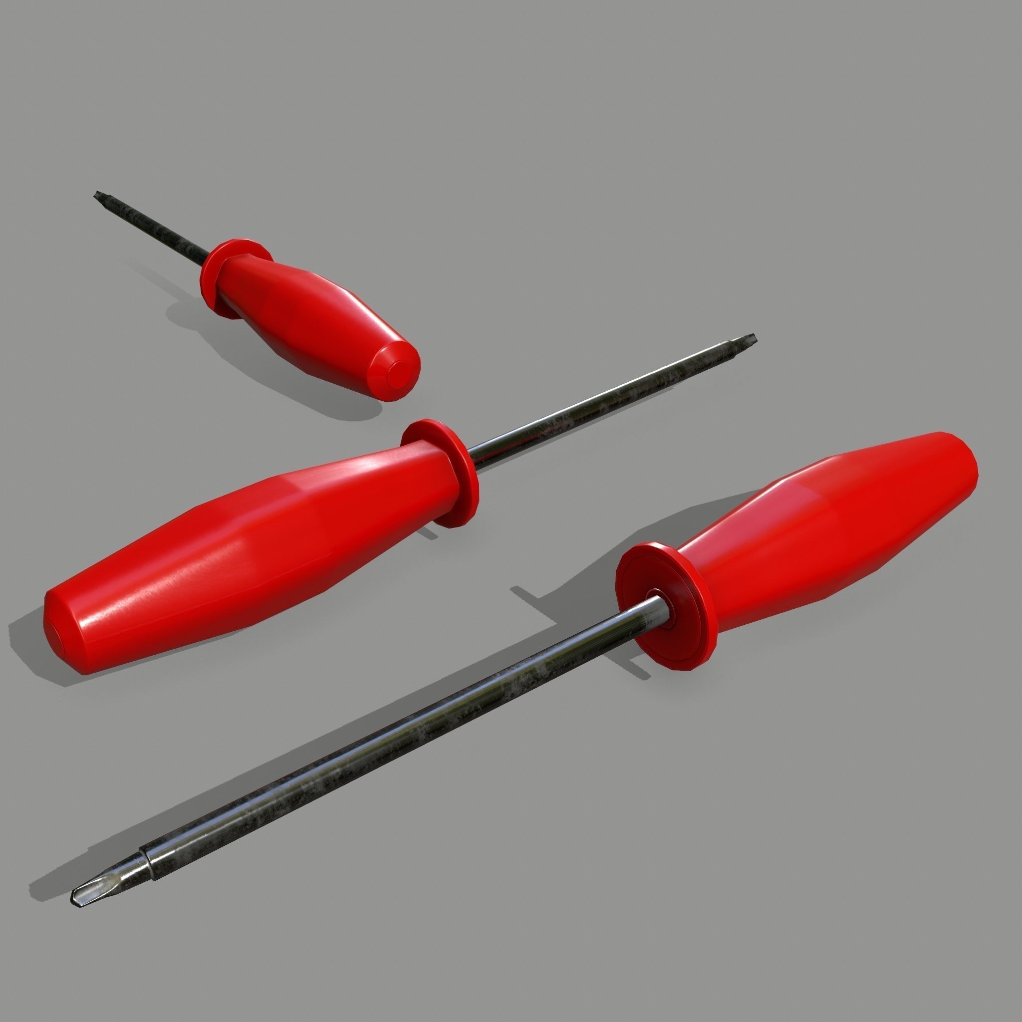 screwdriver Low-poly 3D model_1