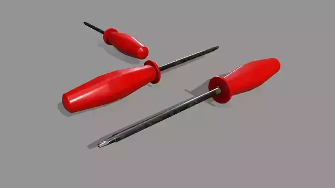 screwdriver Low-poly 3D model