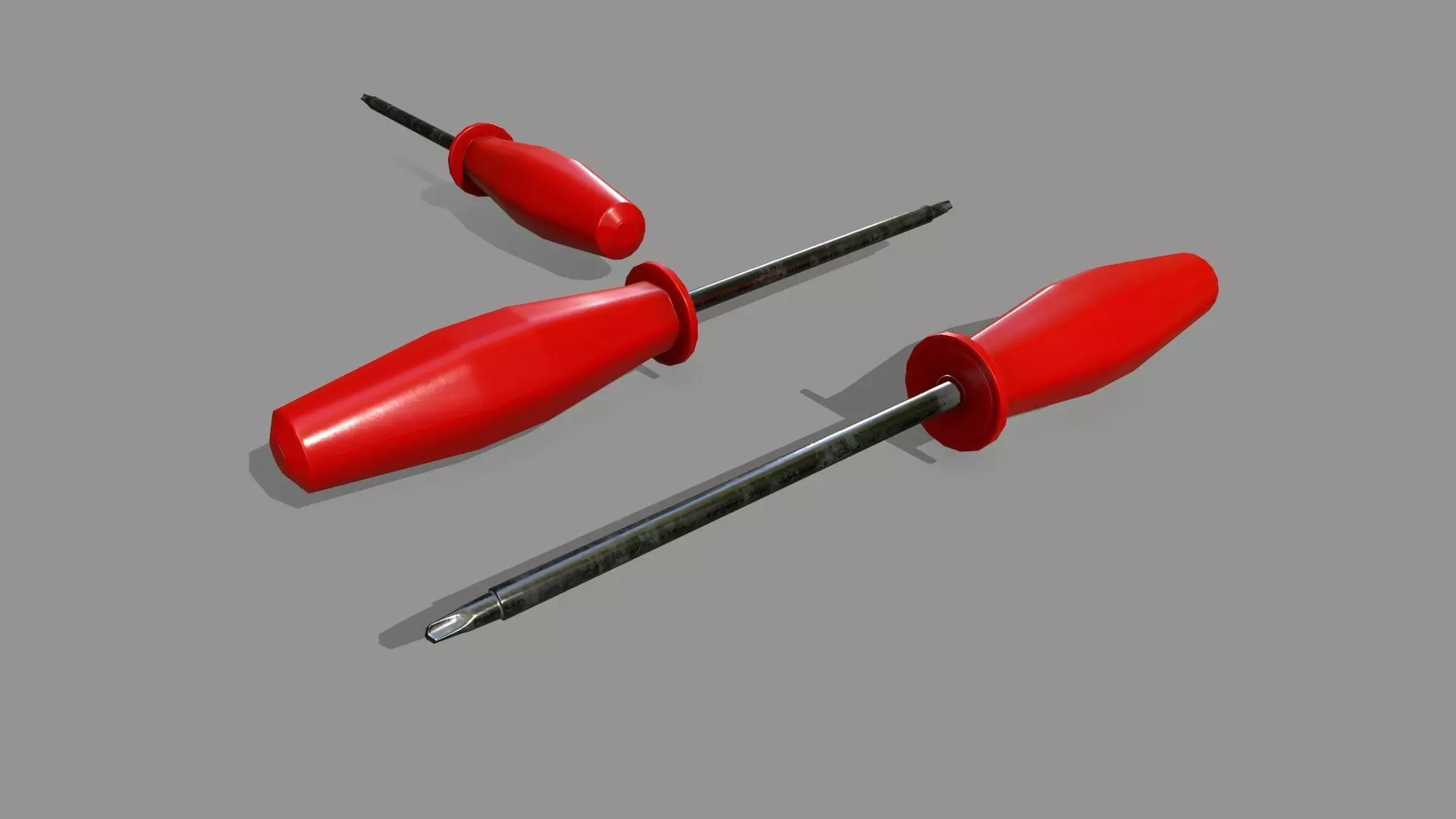 screwdriver Low-poly 3D model_0
