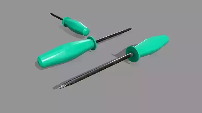 screwdriver Low-poly 3D model