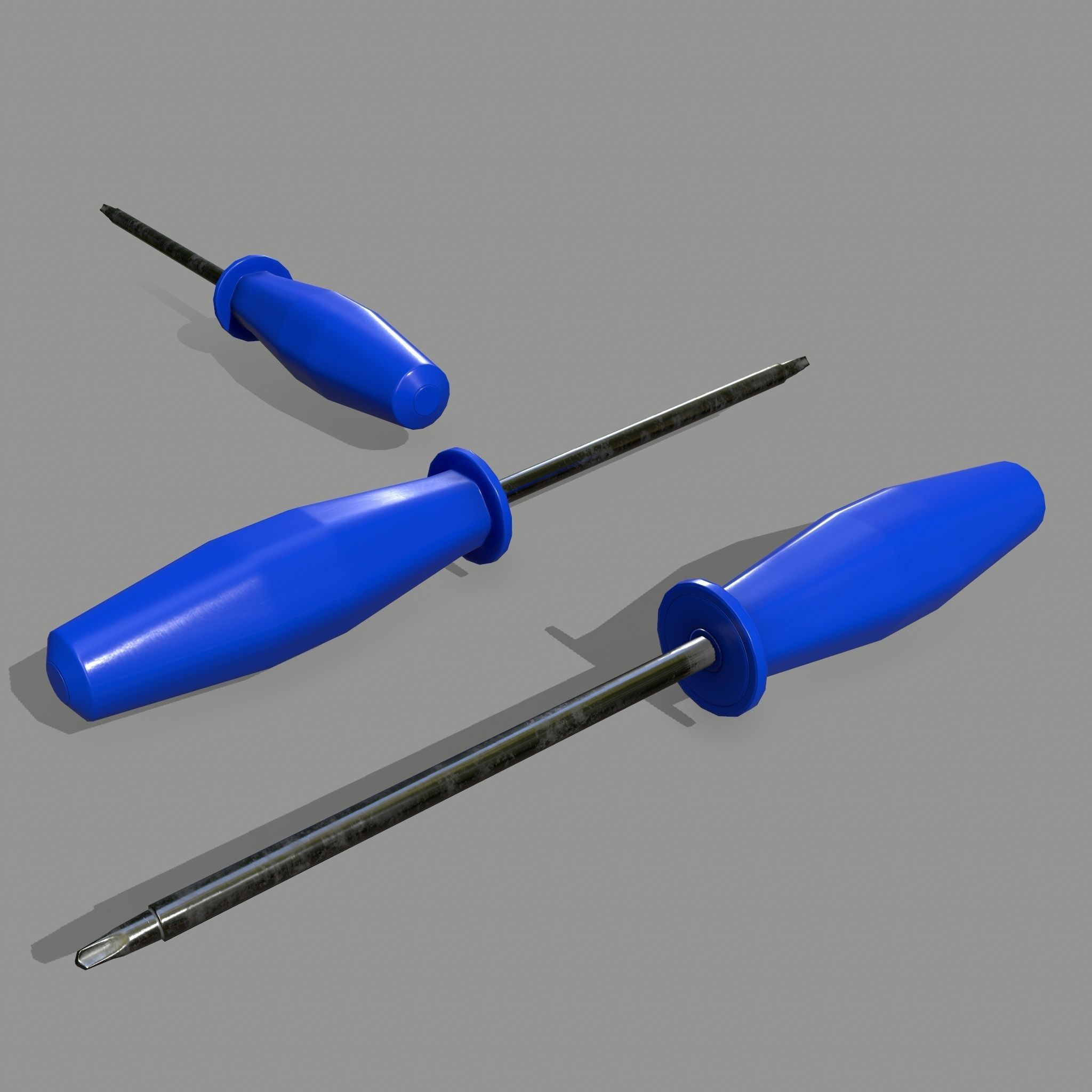 screwdriver Low-poly 3D model_1