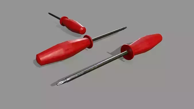 screwdriver Low-poly 3D model