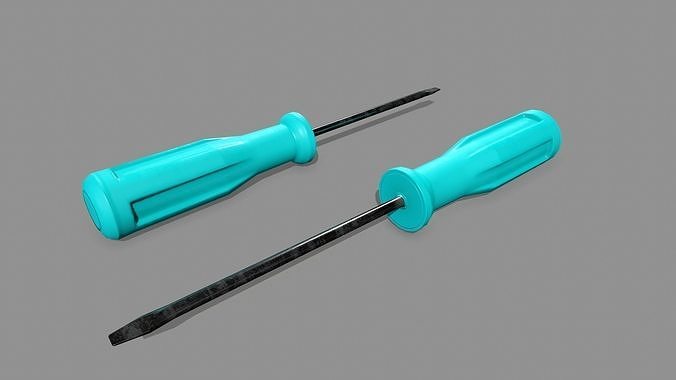 screwdriver Low-poly 3D model