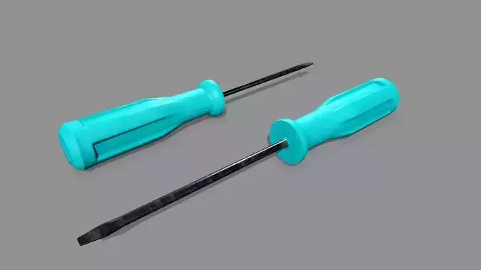 screwdriver Low-poly 3D model