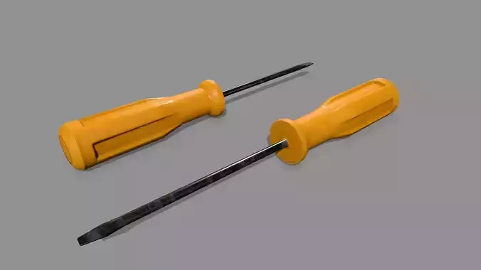 screwdriver Low-poly 3D model