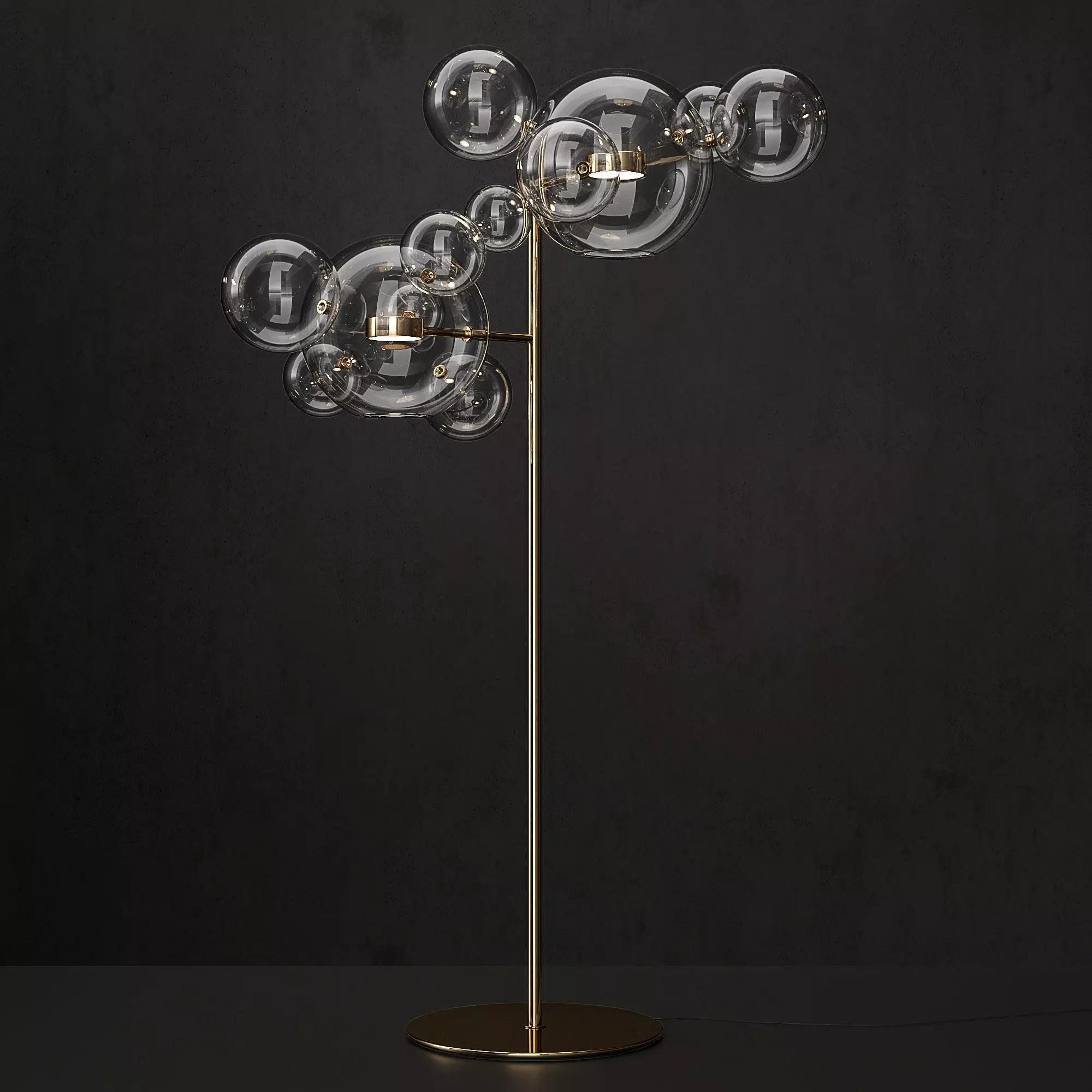 Floor lamp Giopato and Coombes Bolle 12 3D model_0