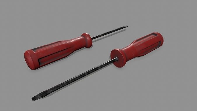screwdriver Low-poly 3D model