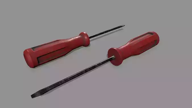 screwdriver Low-poly 3D model