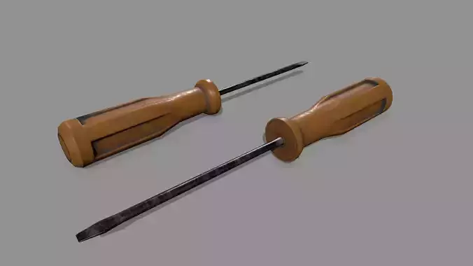 screwdriver Low-poly 3D model