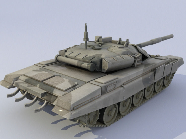 T 90 Russian Tank Low-poly 3D model_4