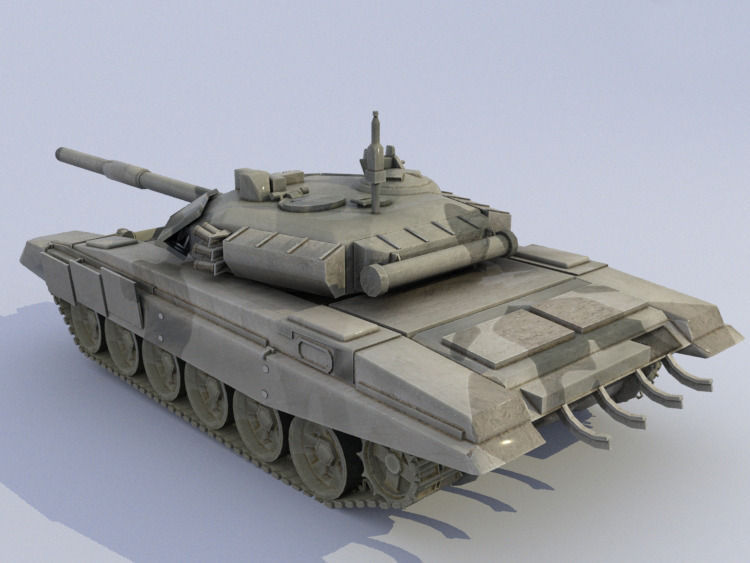 T 90 Russian Tank Low-poly 3D model_5