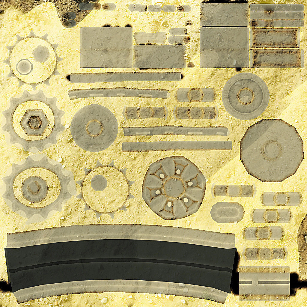 T 90 Russian Tank Low-poly 3D model_12