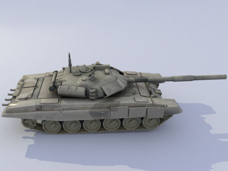 T 90 Russian Tank Low-poly 3D model_8