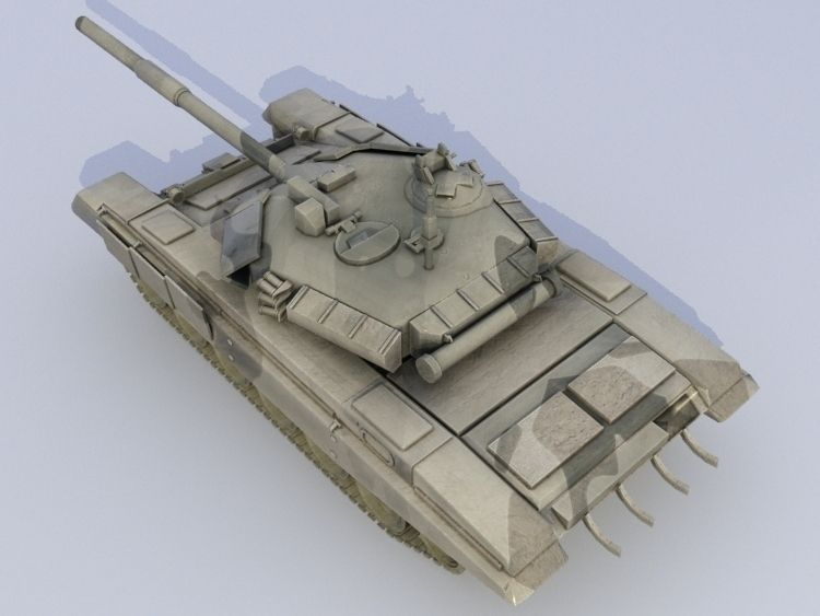 T 90 Russian Tank Low-poly 3D model_7