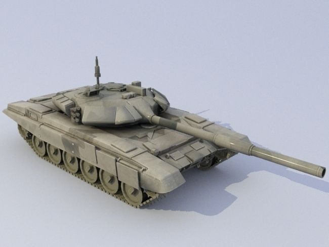 T 90 Russian Tank Low-poly 3D model_2