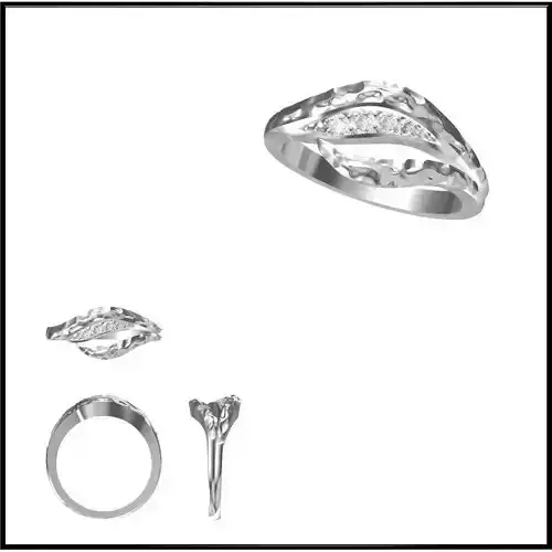 JCD Format  Diamond special rings rhinoceros 3d jewelry design