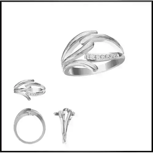 JCD Format  Diamond special rings jewellery cad design