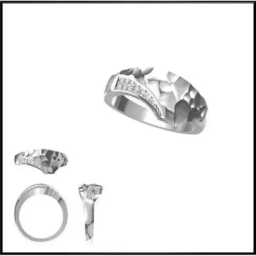 JCD Format  Diamond special rings 3d cad jewelry design