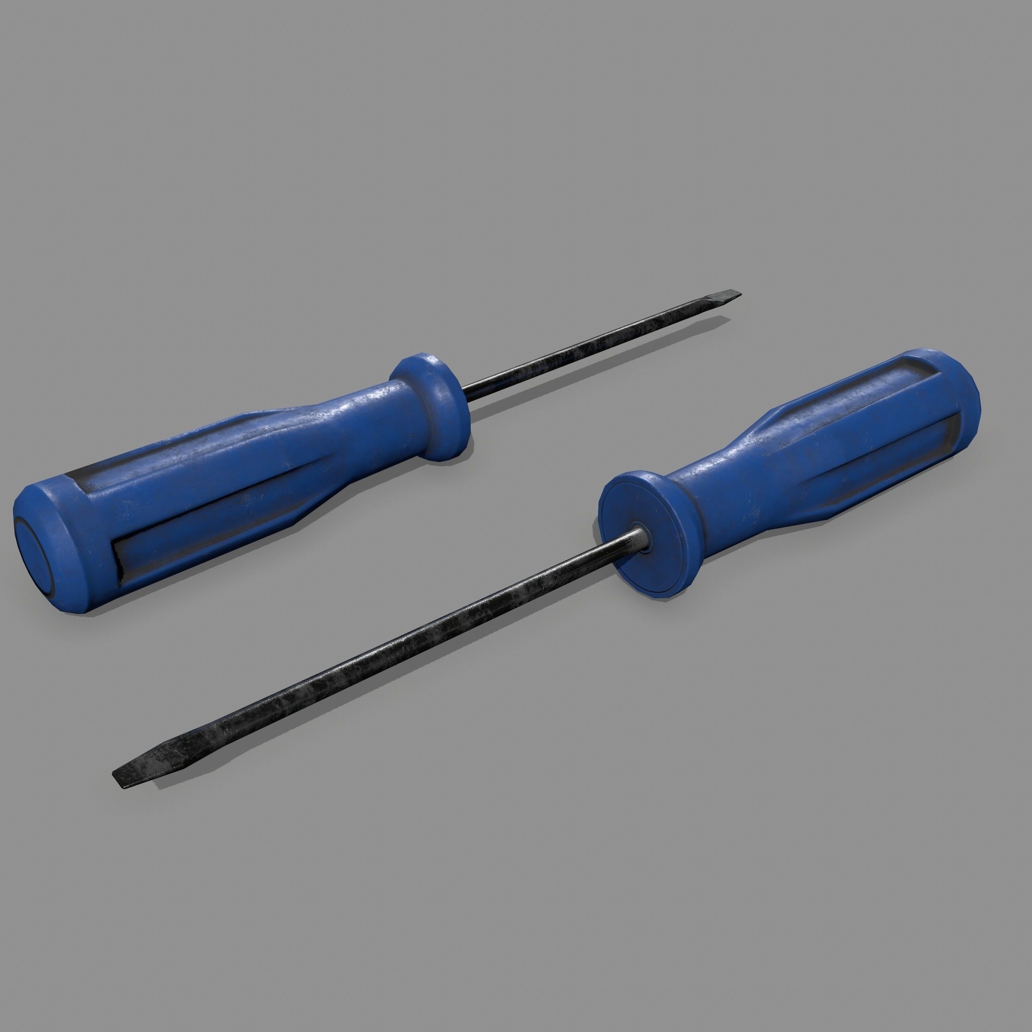 screwdriver Low-poly 3D model_1