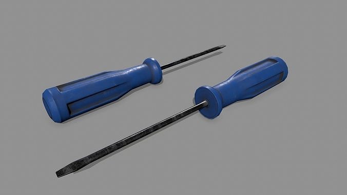 screwdriver Low-poly 3D model
