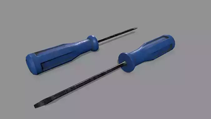 screwdriver Low-poly 3D model