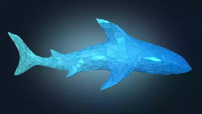 Stylized Shark Figure