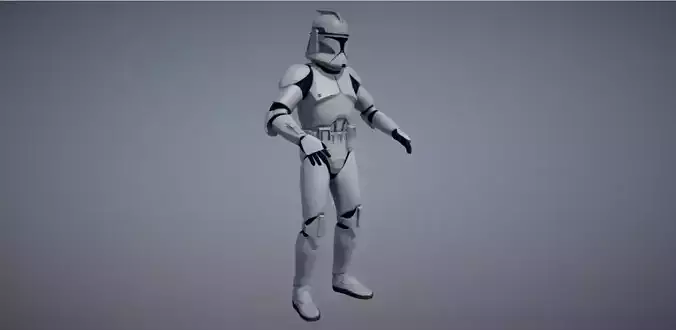 Star wars Clone trooper Phase 1 Low-poly 3D model