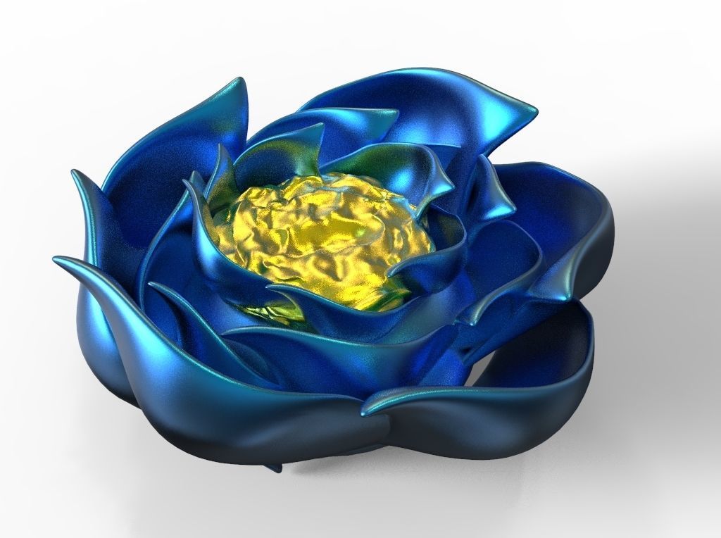 Flower 3D lotus 3D model_2