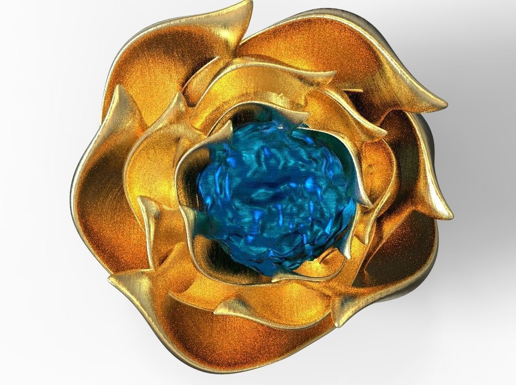 Flower 3D lotus 3D model_4